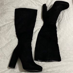 Knee high black boots